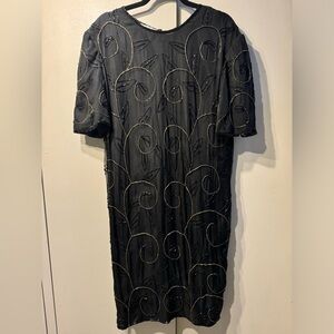 $275 100% Silk Beaded Formal Dress by JMD New York